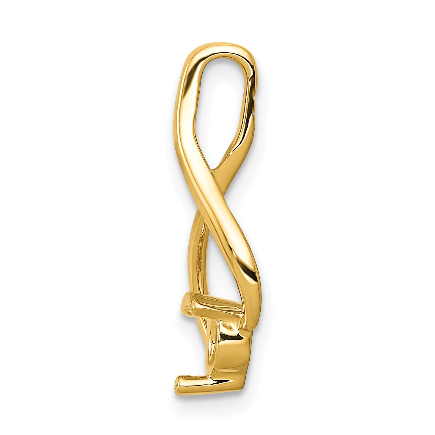 14ky Fancy 4mm Diamond Slide Mounting (No Stone Included) Secondary image