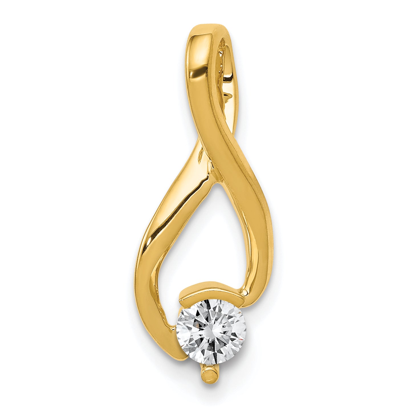 14ky Fancy 4.5mm Diamond Slide Mounting (No Stone Included)