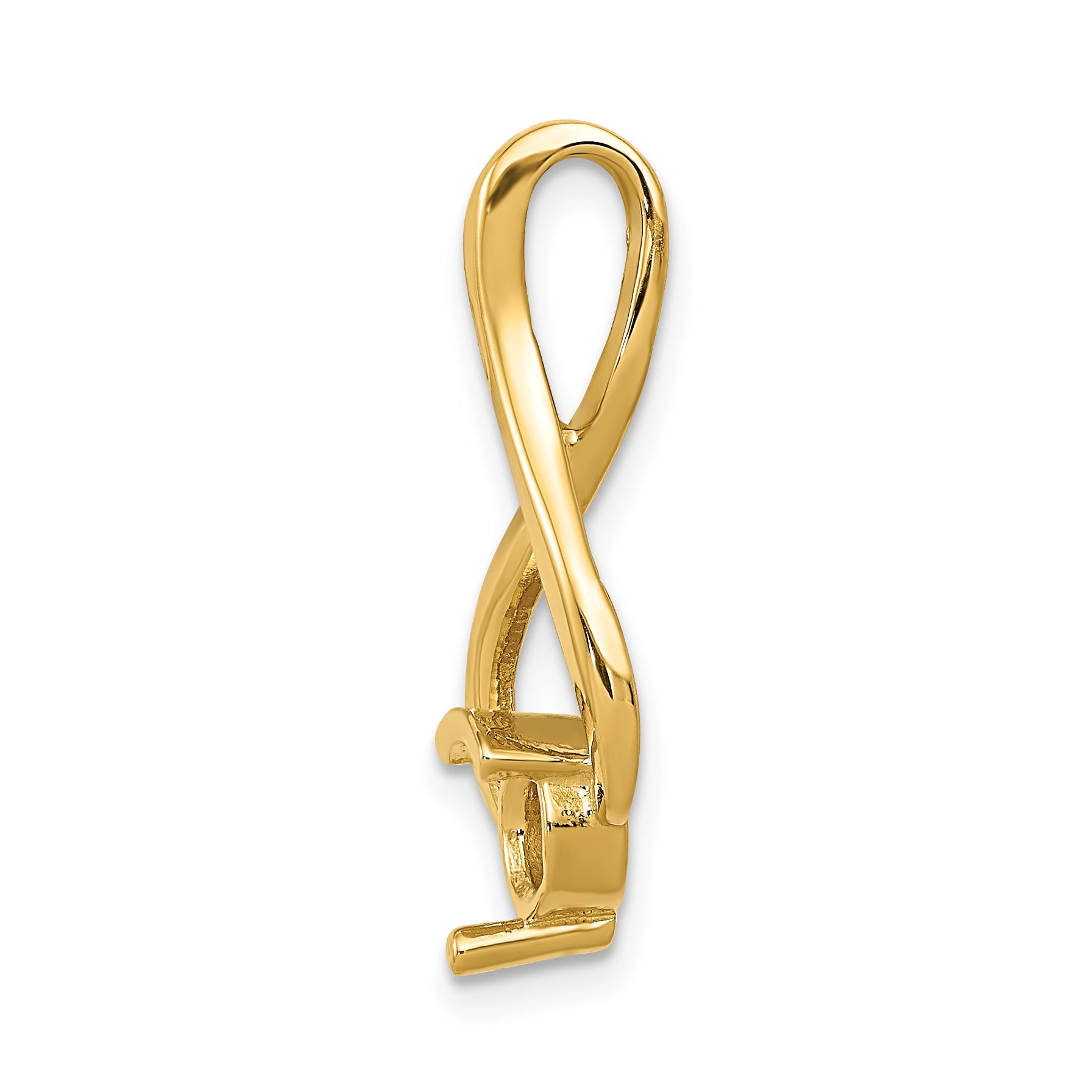 14ky Fancy 5mm Diamond Slide Mounting (No Stone Included) Secondary image