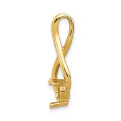 14ky Fancy 5mm Diamond Slide Mounting (No Stone Included)