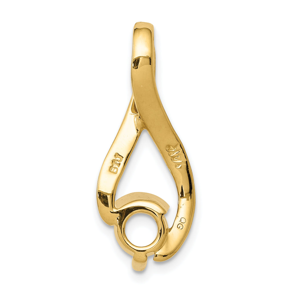 14ky Fancy 5.8mm Diamond Slide Mounting (No Stone Included)