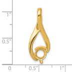 14ky Fancy 5.8mm Diamond Slide Mounting (No Stone Included)