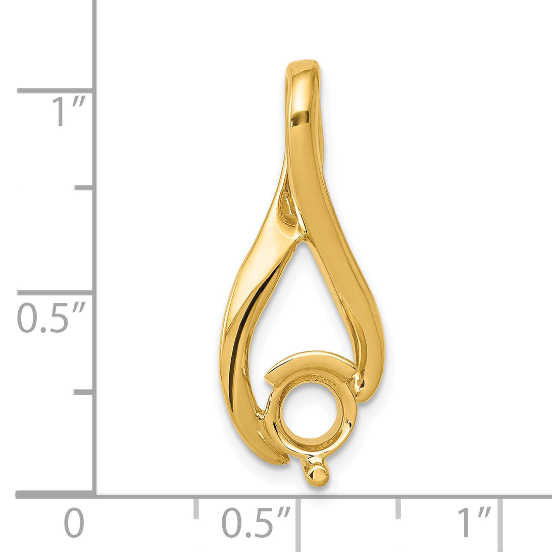 14ky Fancy 5.8mm Diamond Slide Mounting (No Stone Included)