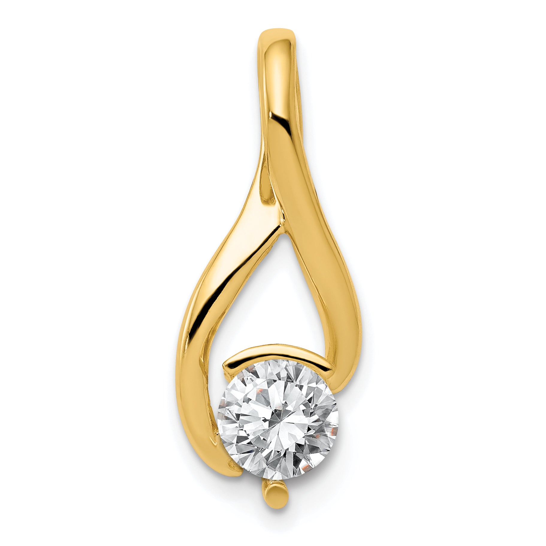 14ky Fancy 6.5mm Diamond Slide Mounting (No Stone Included)
