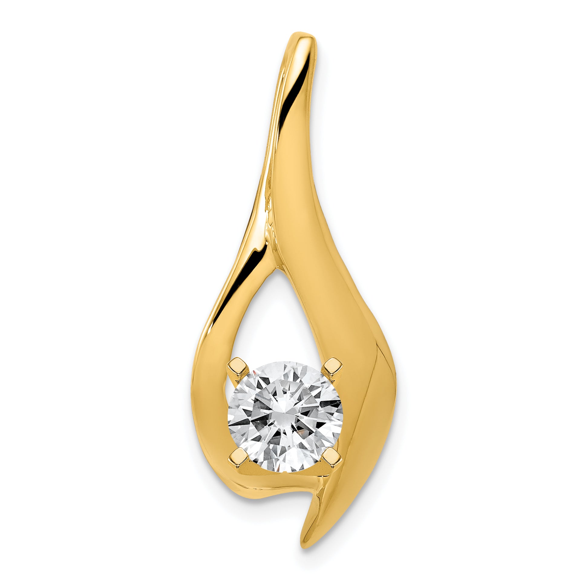 14k Peg Set Diamond Slide Mtg Main image
