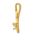 14ky Fancy 4mm Diamond Slide Mounting (No Stone Included)