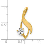 14ky Fancy 4mm Diamond Slide Mounting (No Stone Included)