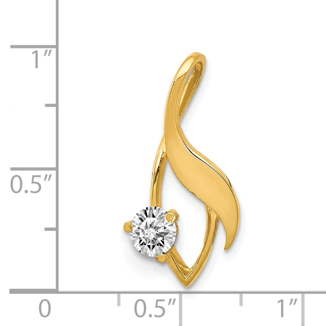 14ky Fancy 4mm Diamond Slide Mounting (No Stone Included)