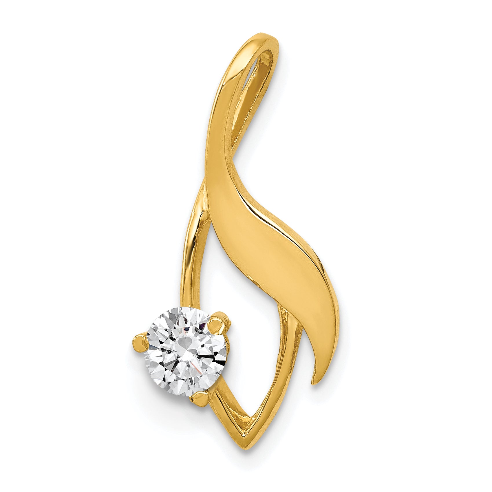 14ky Fancy 4mm Diamond Slide Mtg Main image