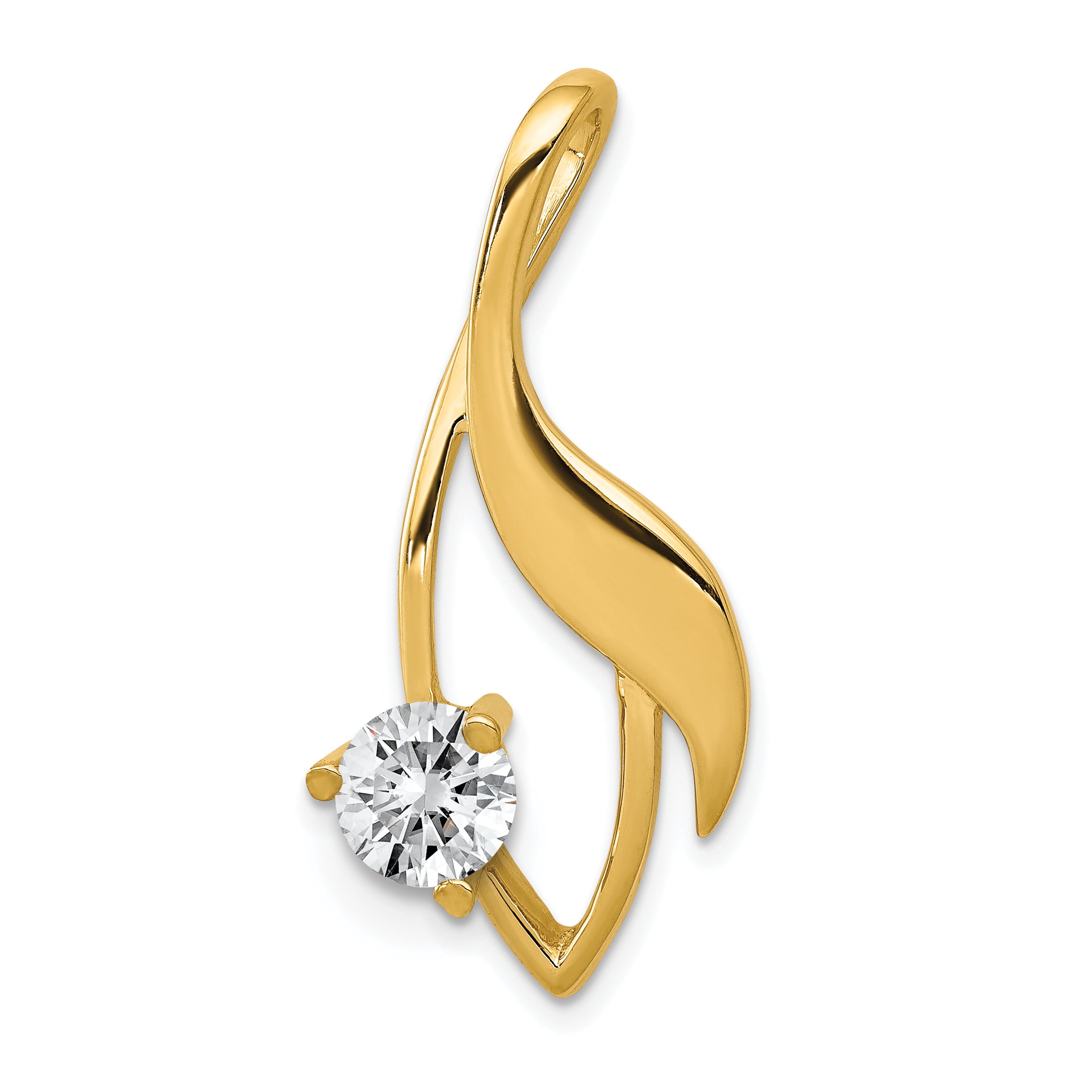 14ky Fancy 5mm Diamond Slide Mtg Main image