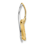 14k Two-Tone Peg Set Diamond Slide Mounting (No Stone Included)