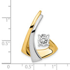 14k Two-Tone Peg Set Diamond Slide Mounting (No Stone Included)