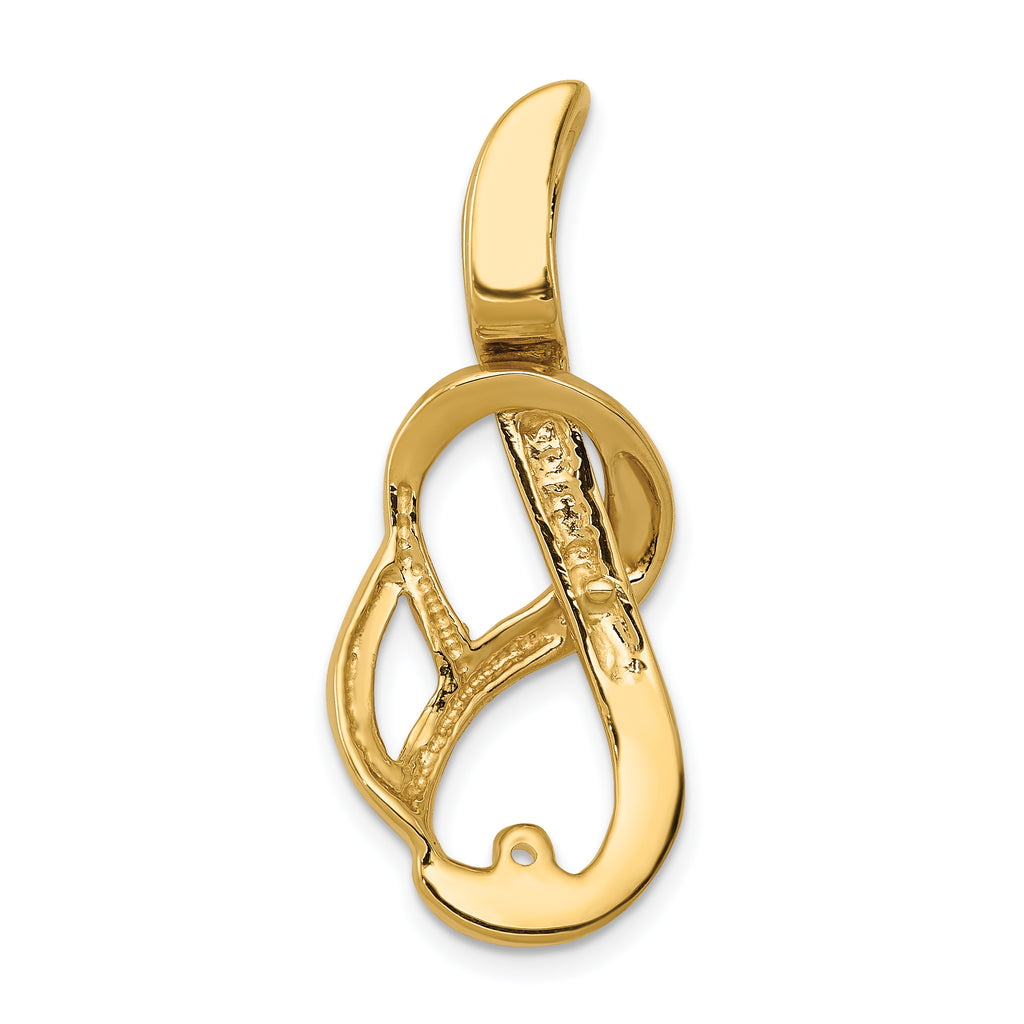 14ky Fancy Diamond Slide Peg Mounting (No Stone Included)