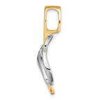 14k Two-Tone Fancy Diamond Slide Peg Mounting (No Stone Included)