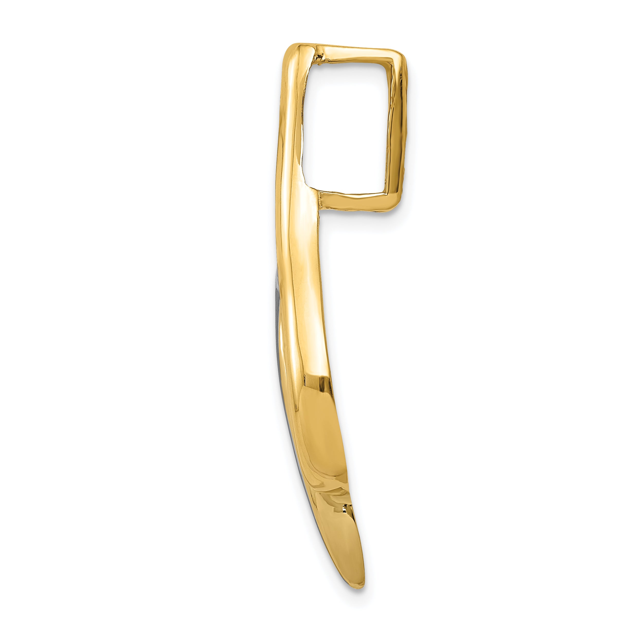 14k Two-Tone Fancy Peg Set Diamond Slide Mounting (No Stone Included) Secondary image