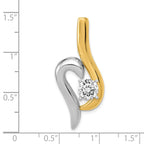 14k Two-Tone Fancy Peg Set Diamond Slide Mounting (No Stone Included)