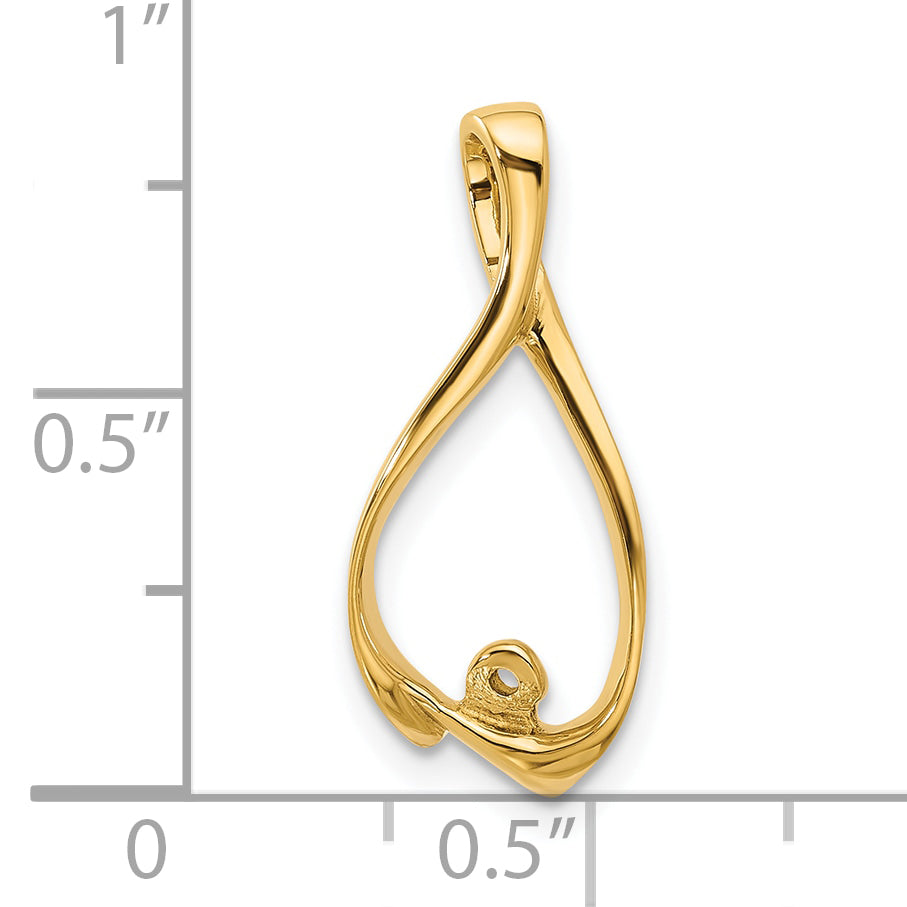 14K Fancy Peg Set Slide Mounting (No Stone Included)