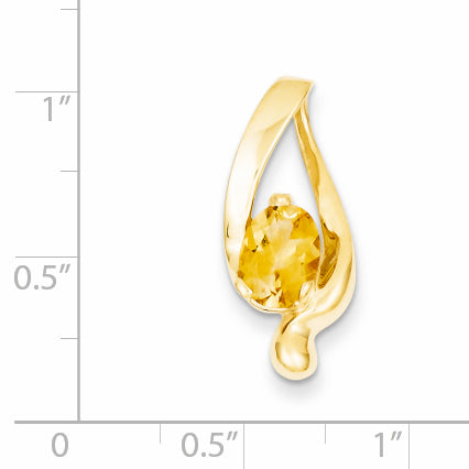 14k 8x6mm Oval Citrine slide Secondary image