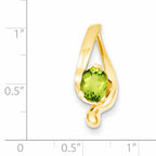 14k 8x6mm Oval Peridot Slide