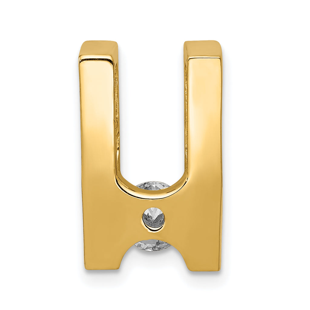 14K AA 5.25mm Diamond Slide
