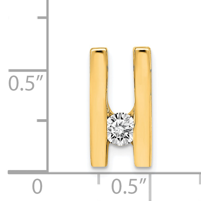 14K AA 4.1mm Diamond Slide Secondary image