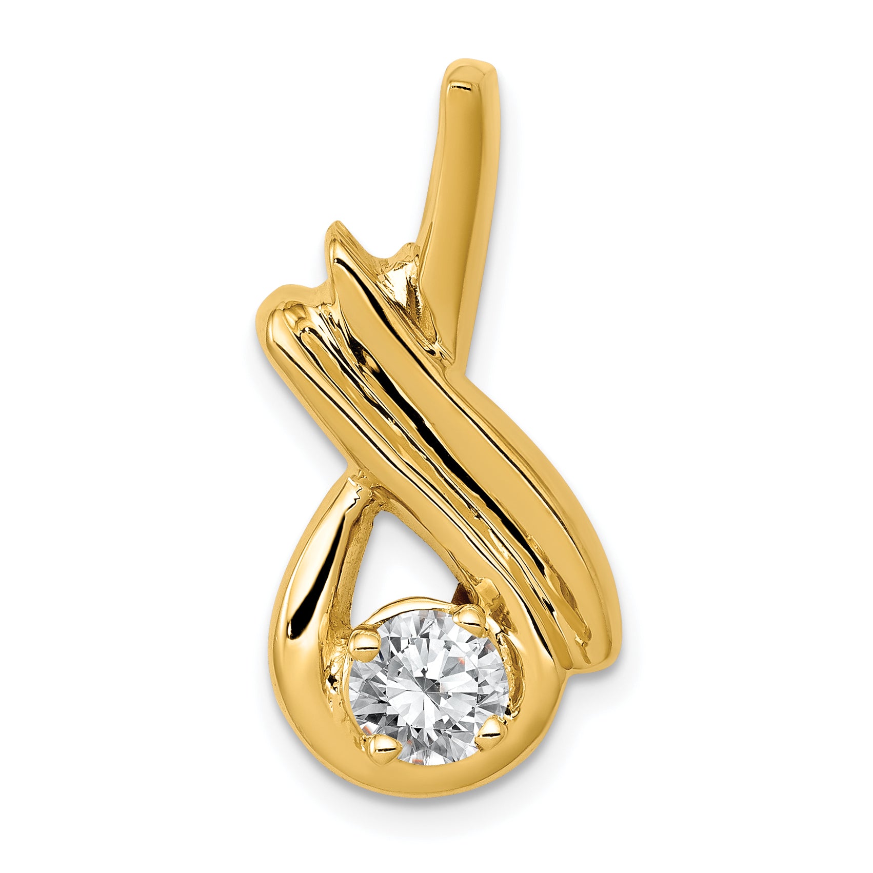 14k 5mm AA Diamond Fancy Chain Slide Secondary image