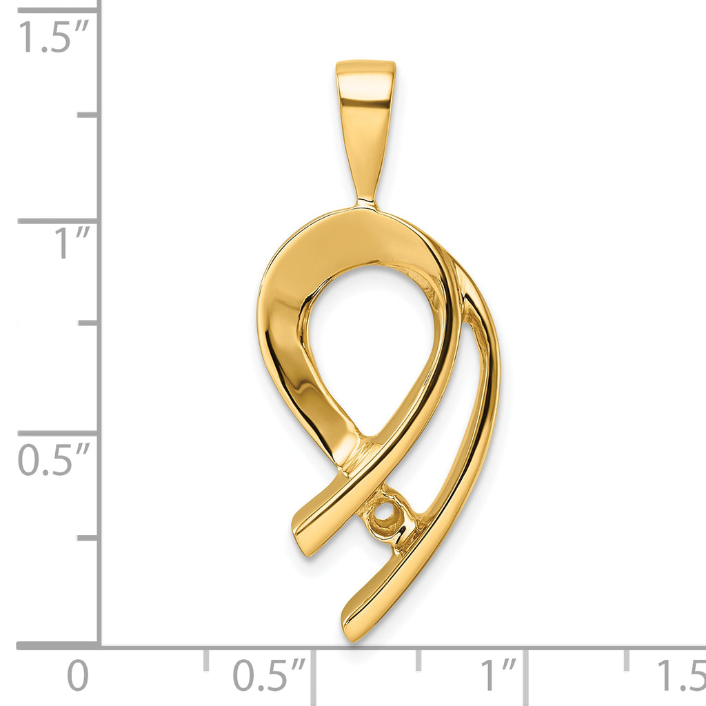 14k Holds 4mm Stone, Slide Mounting (No Stone Included)