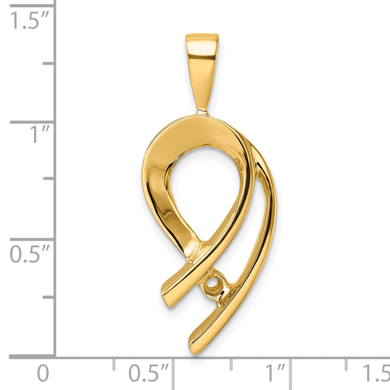 14k Holds 4mm Stone, Slide Mounting (No Stone Included)