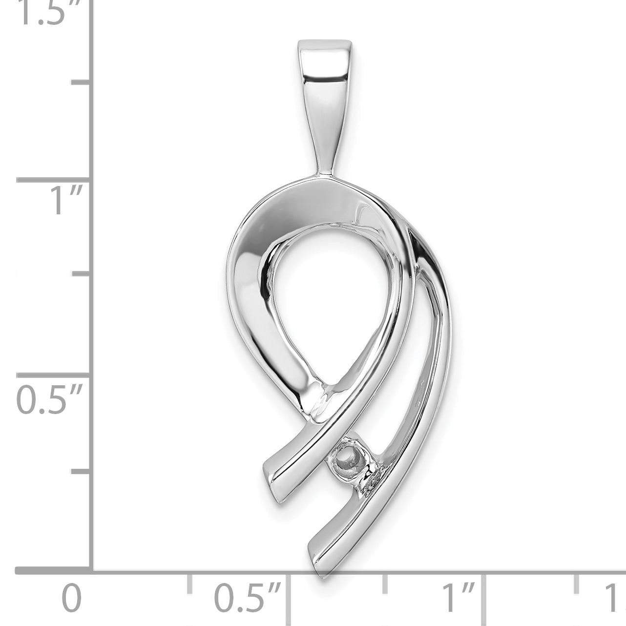 14K White Gold Holds 1-4mm stone, Slide Mounting (No Stone Included)