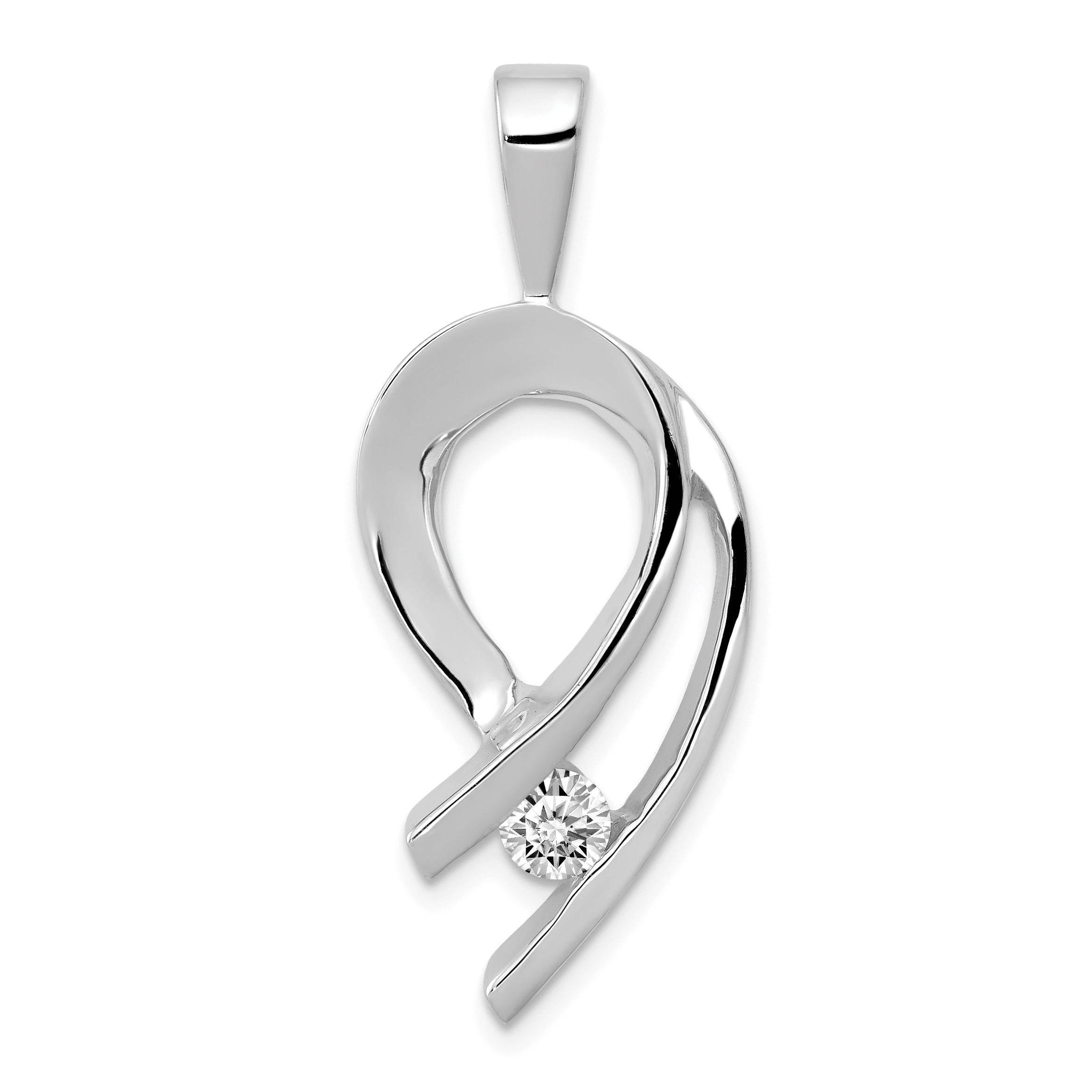14K White Gold VS Diamond slide