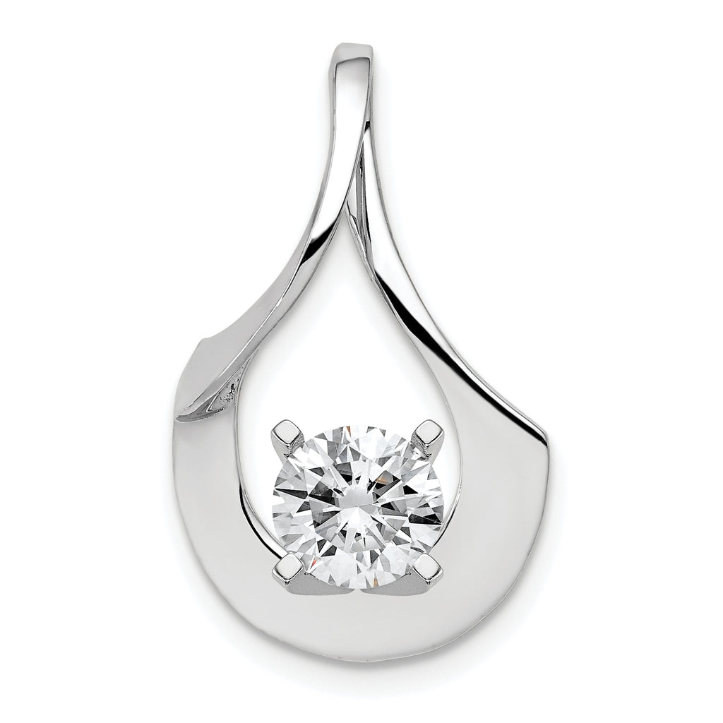 14k White Gold Peg Set Slide Mounting (No Stone Included)