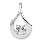 14k White Gold Peg Set Slide Mounting (No Stone Included)
