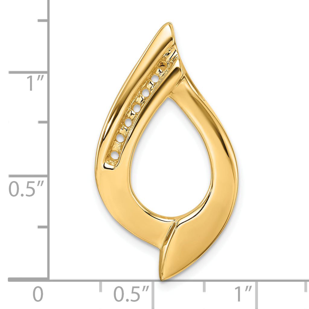 14k Holds 7-1.9mm Stone, Slide Mounting (No Stone Included)