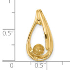 14k Pearl Slide Mounting (No Stone Included)
