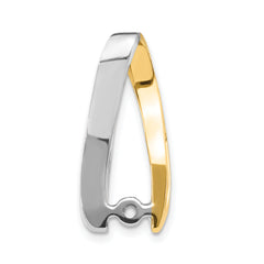 14K Two-Tone AA Diamond Semi Mount Peg Slide