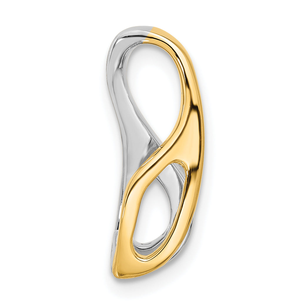 14k Two-Tone Peg Set Slide Mounting (No Stone Included)