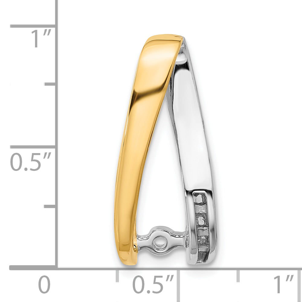 14k Two-tone Peg Set Slide Mounting (No Stone Included)