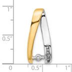 14k Two-tone Peg Set Slide Mounting (No Stone Included)