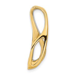 14K Two-tone AA Diamond Semi Mount Peg Slide