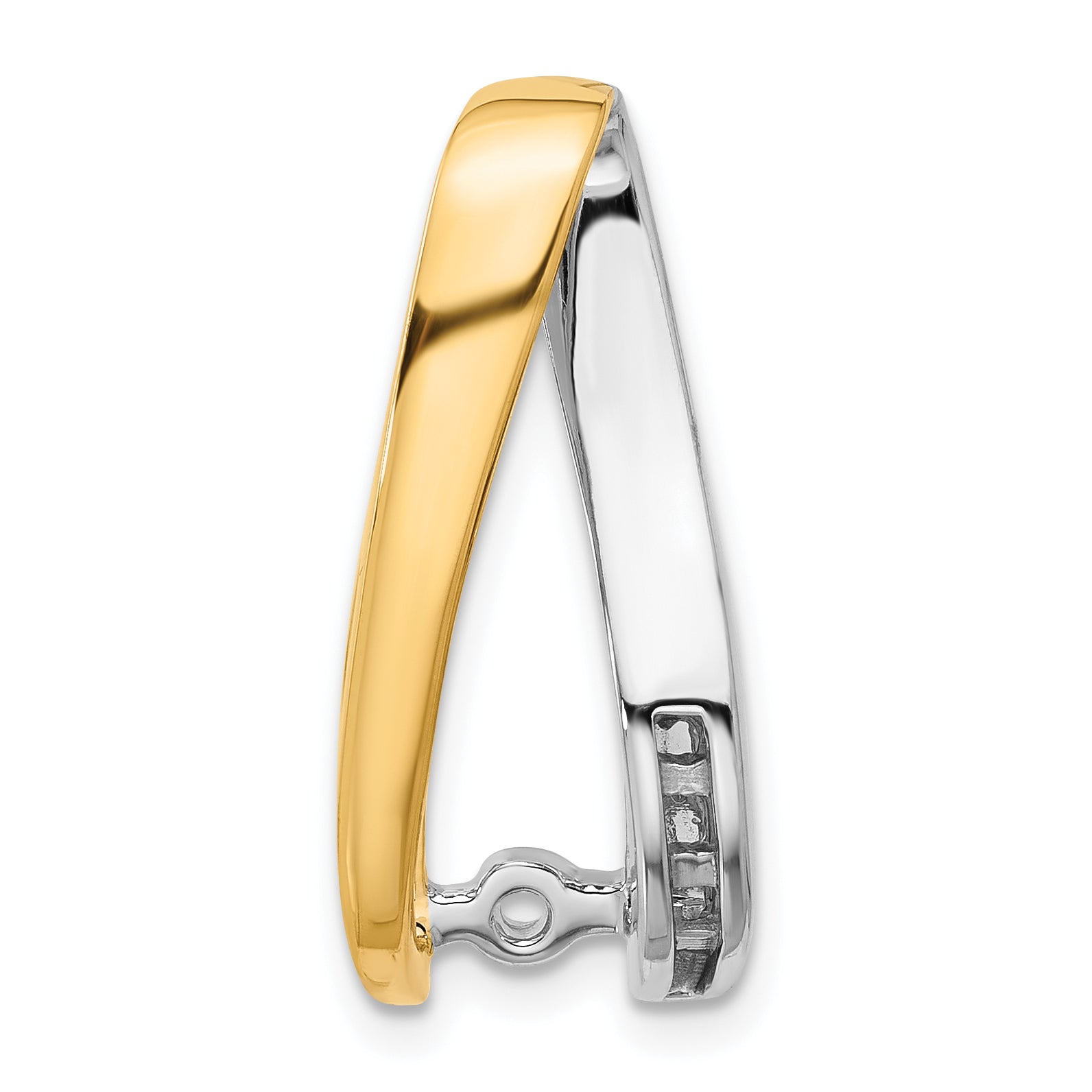14k Two-tone Peg Set Slide Mounting Main image