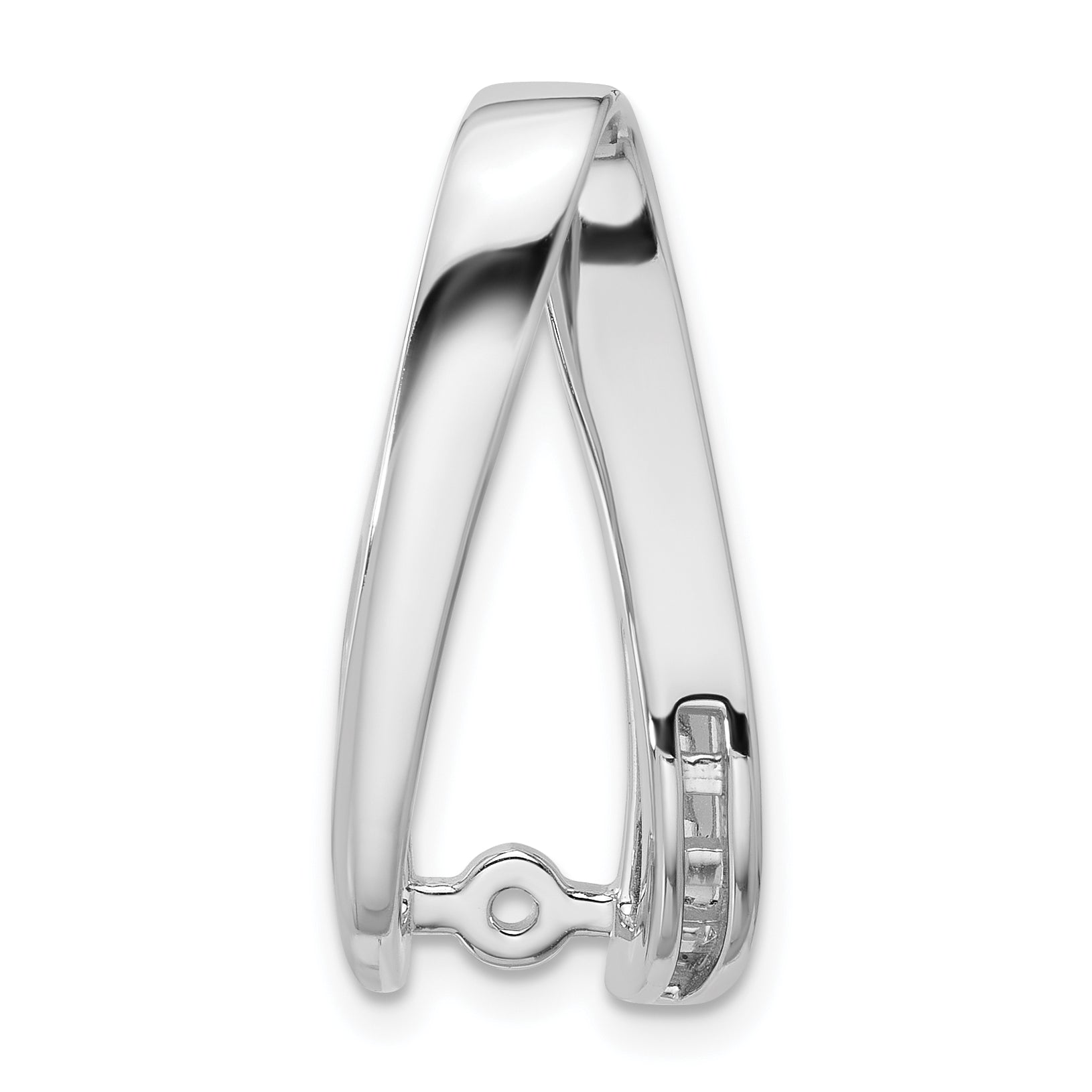14k White Gold Peg Set Slide Mounting