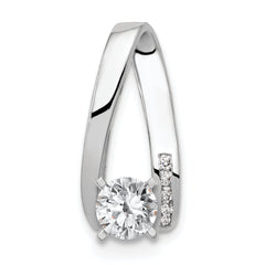 14k White Gold VS Diamond Semi-mount Peg Slide