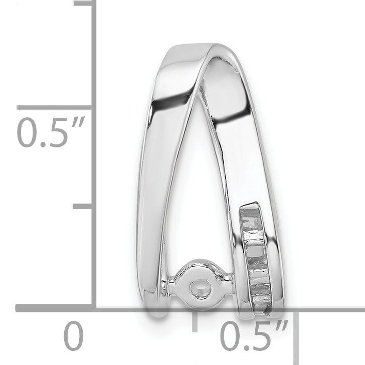 14k White Gold Peg Set Slide Mounting (No Stone Included)