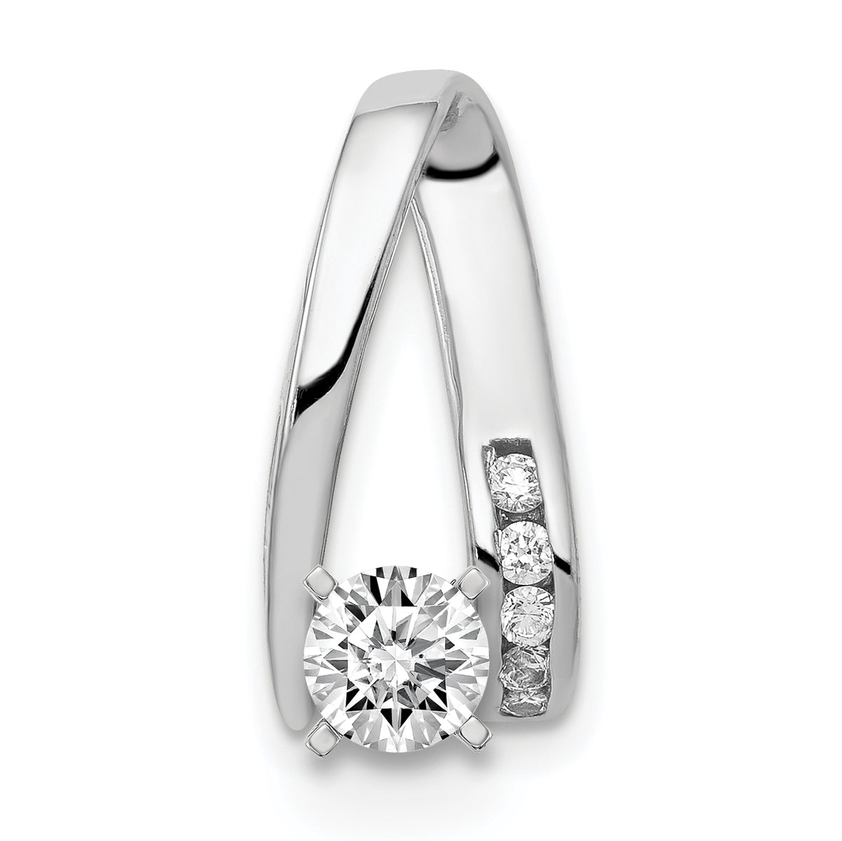 14K White Gold A Diamond slide