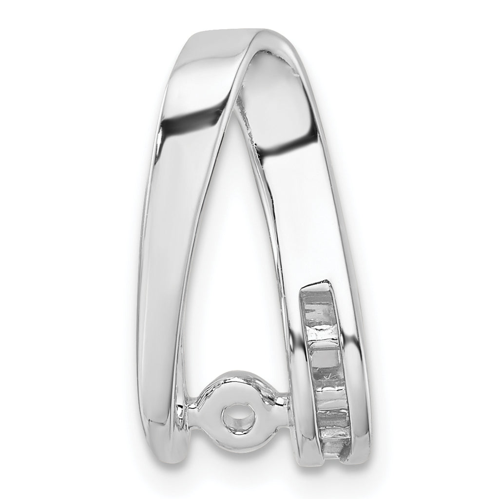 14k White Gold Peg Set Slide Mounting