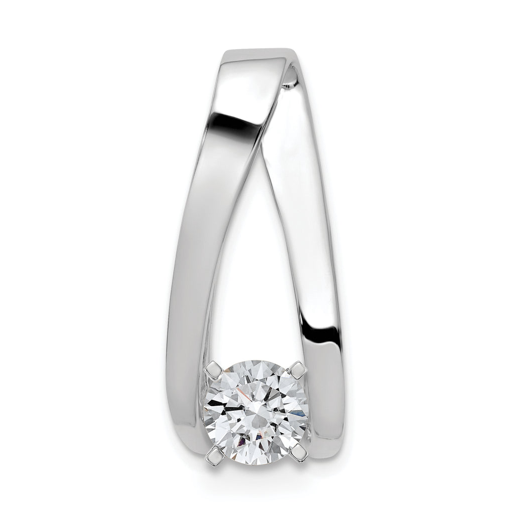 14k White Gold Peg Set Slide Mounting (No Stone Included)
