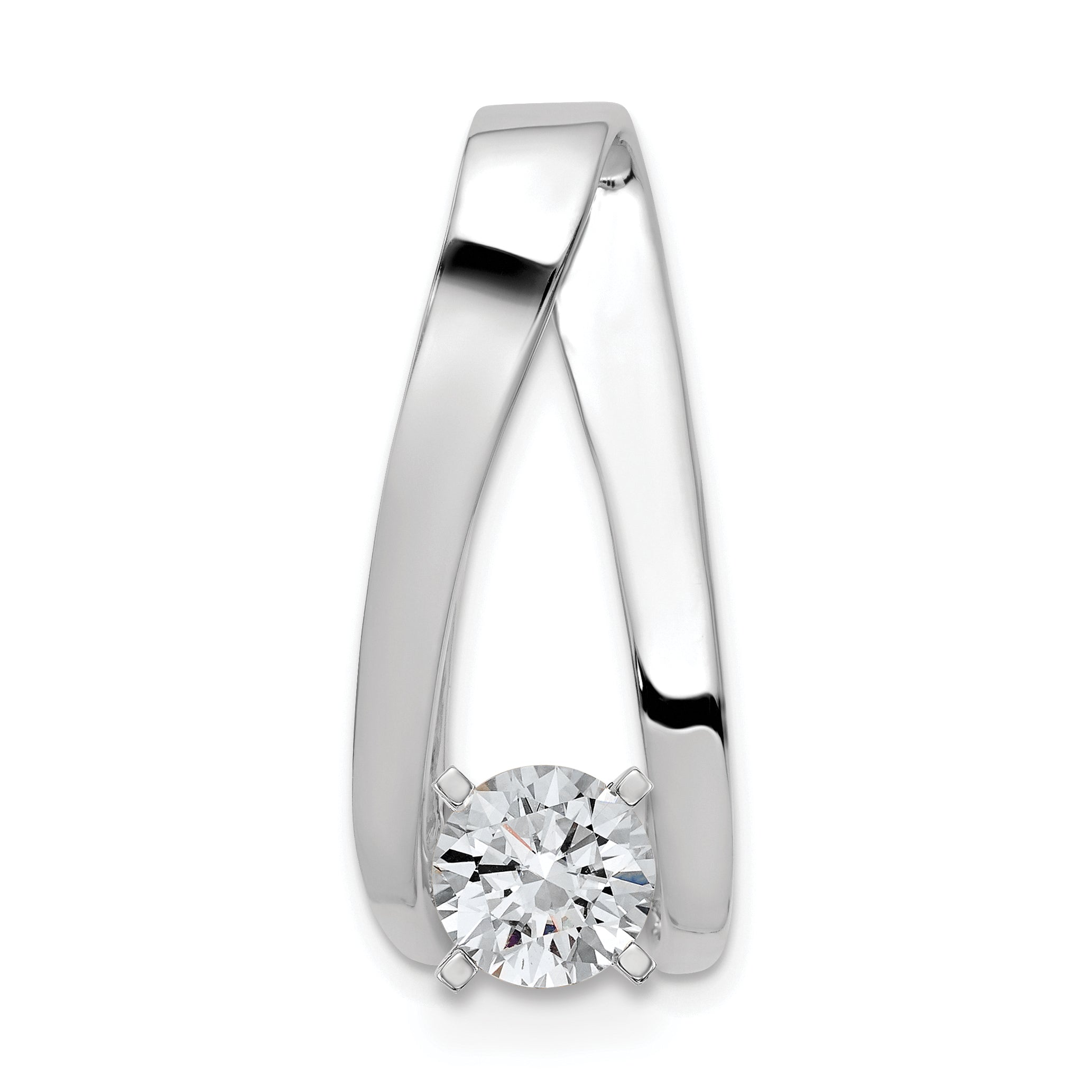 14k White Gold Peg Set Slide Mounting (No Stone Included)