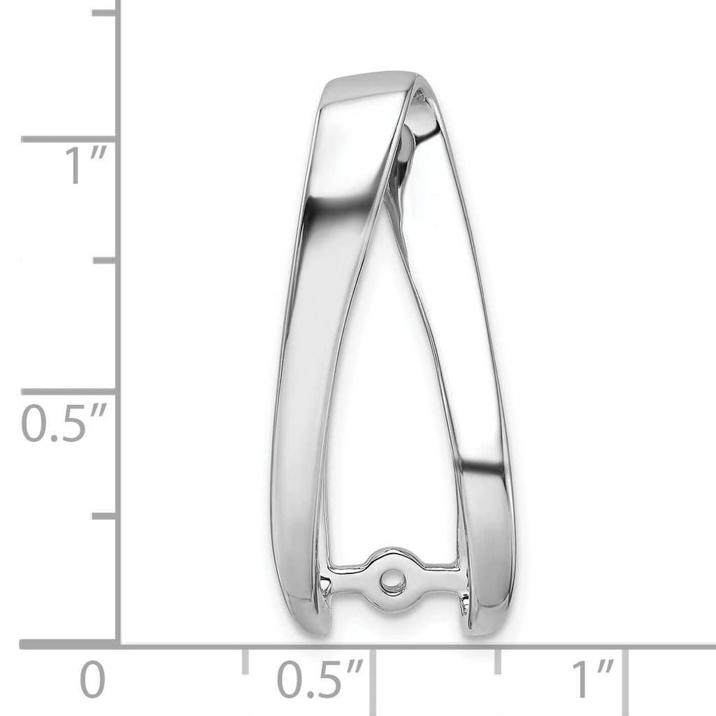 14k White Gold Peg Set Slide Mounting (No Stone Included)