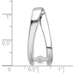 14k White Gold Peg Set Slide Mounting (No Stone Included)