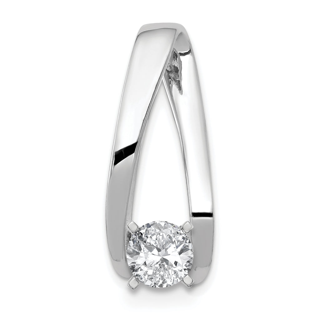 14k White Gold Peg Set Slide Mounting (No Stone Included)